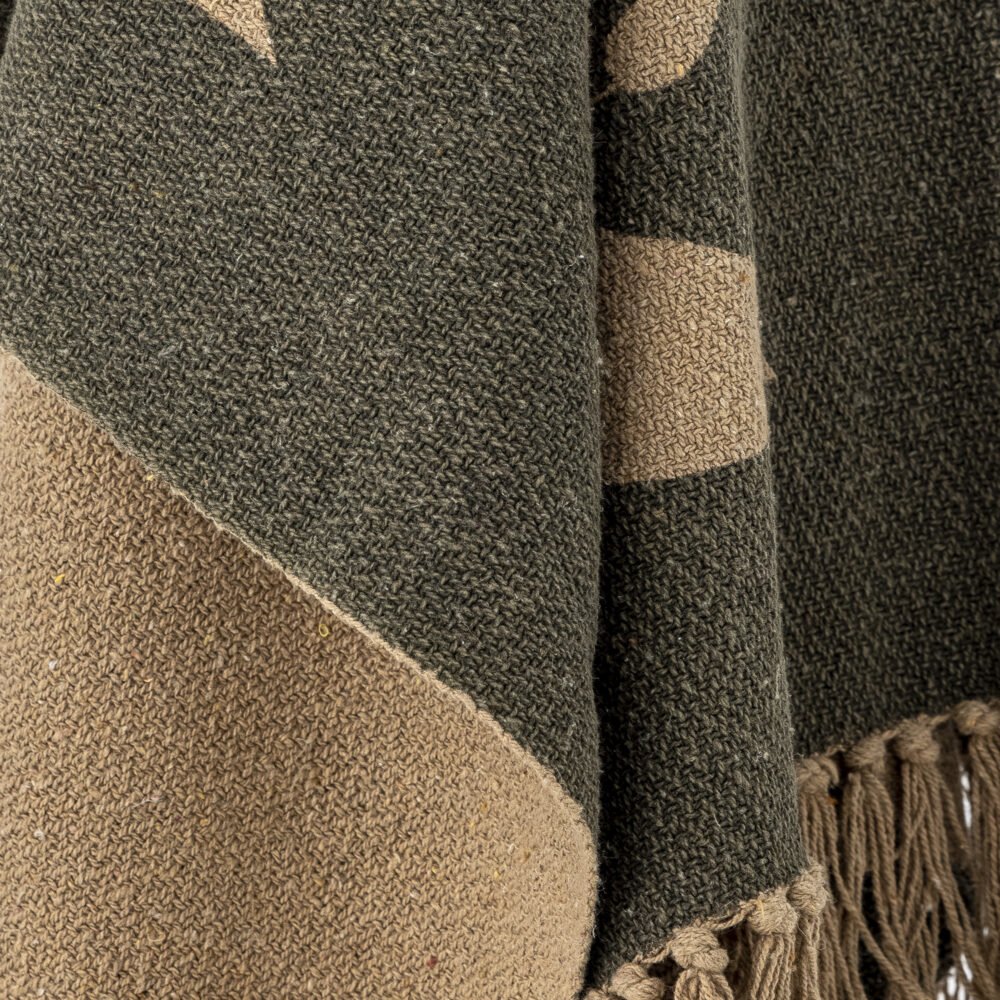 Geneva Throw, Green, Recycled Cotton - Image 3