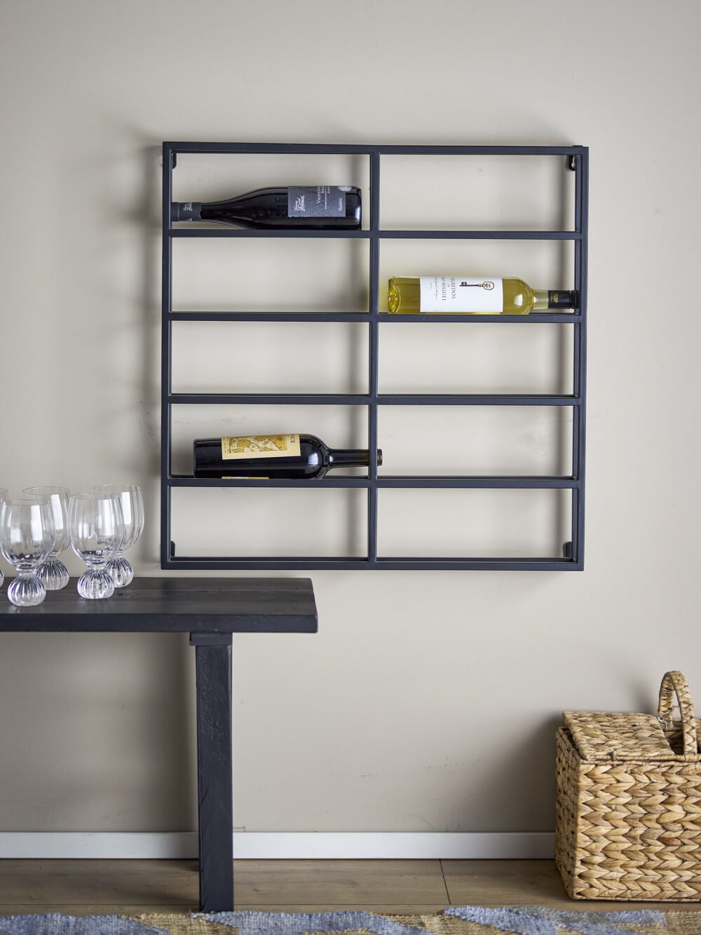 Magne Wine Rack, Black, Metal - Image 3