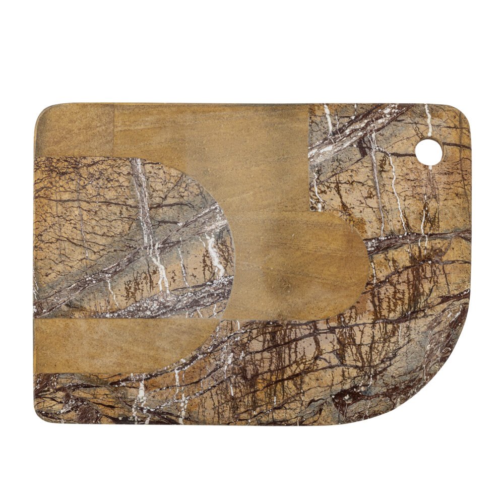 Abrianna Cutting Board, Brown, Marble - Image 3