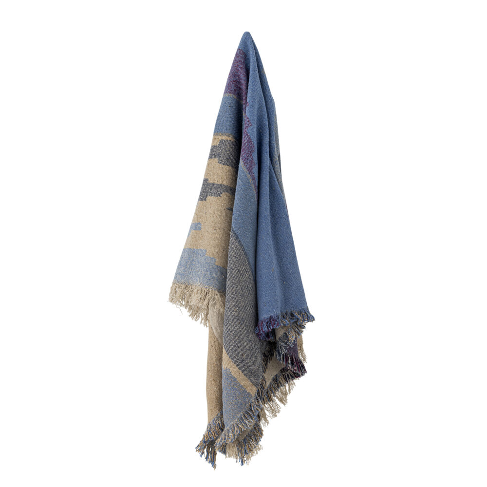Maji Throw, Blue, Recycled Cotton - Image 3