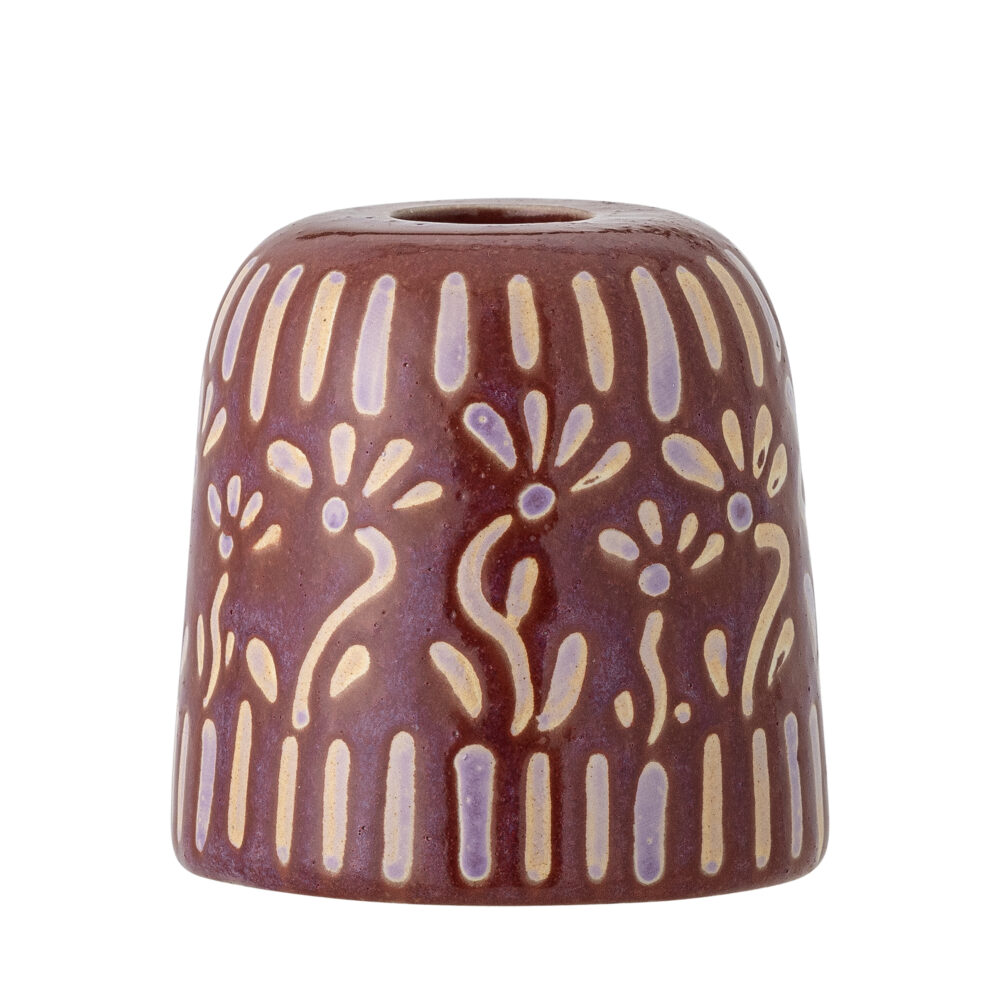 Samsin Candle Holder, Purple, Stoneware