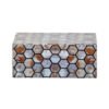 Domino Box w/Lid, Brown, Resin