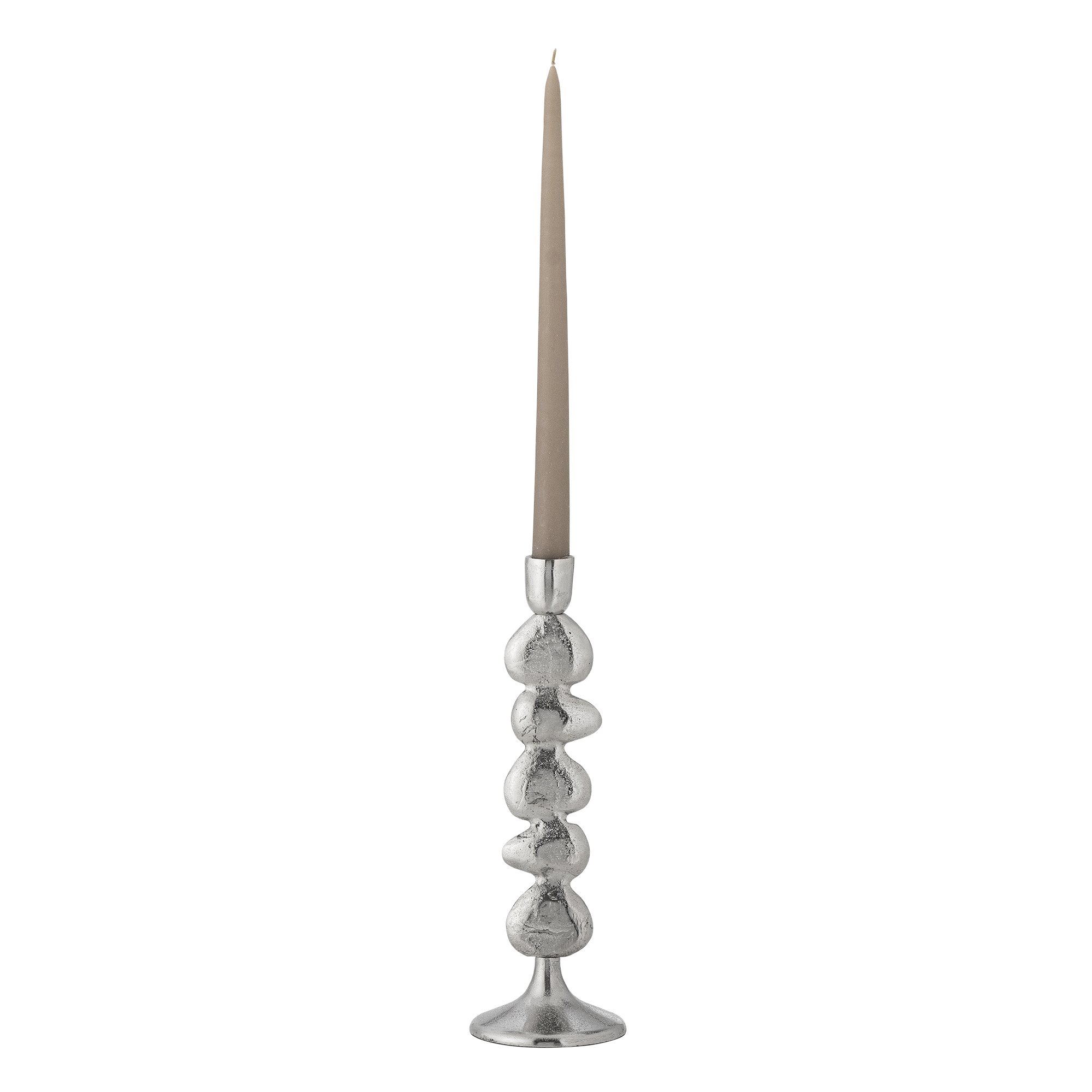Metina Candle Holder, Silver, Aluminum - Image 3
