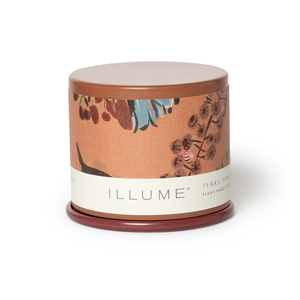 Terra Tabac Demi Vanity Tin Candle, Brown,