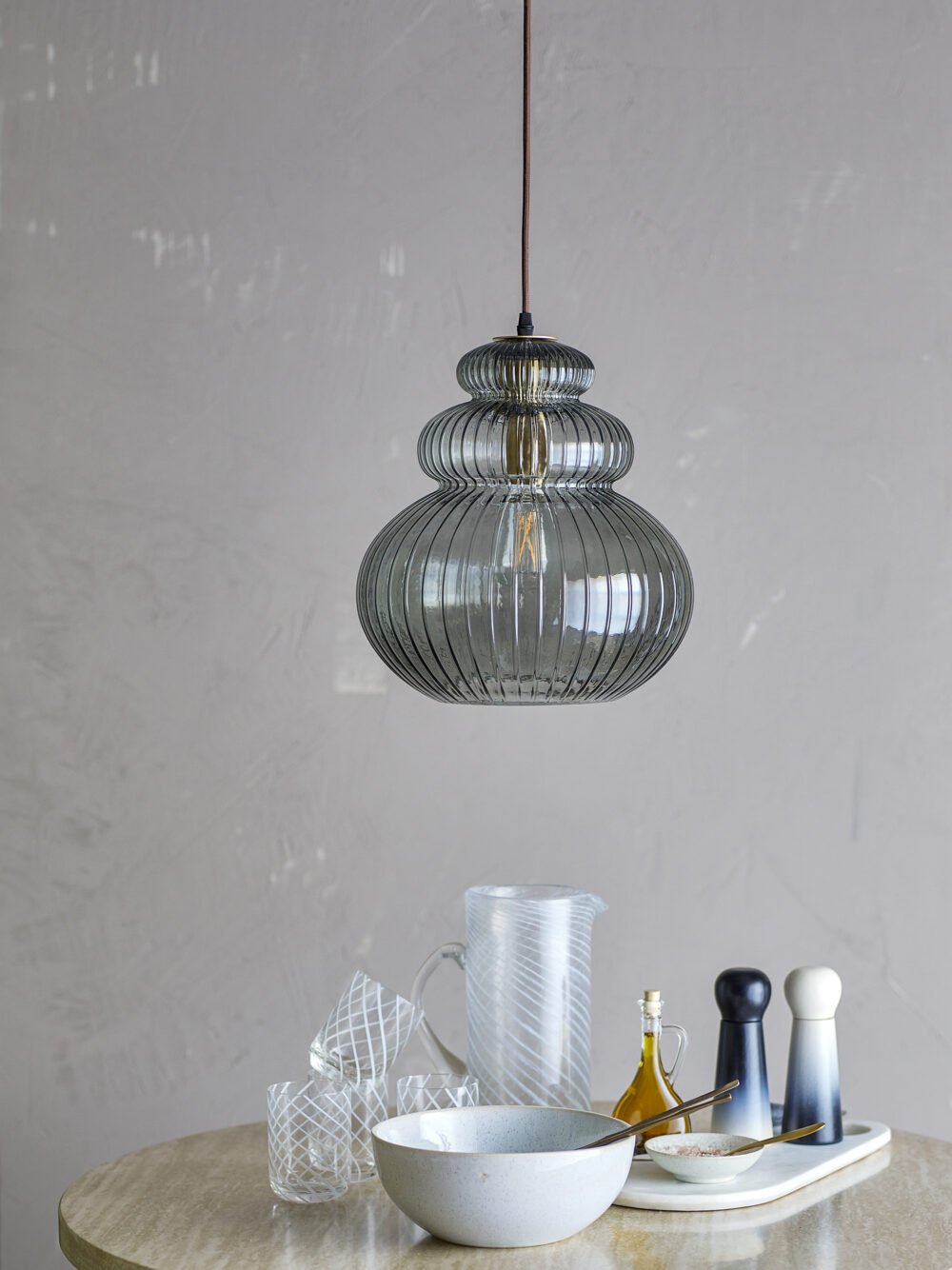 Sybia Pendant Lamp, Grey, Glass - Image 3