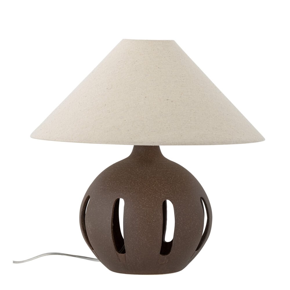 Liana Table lamp, Brown, Stoneware