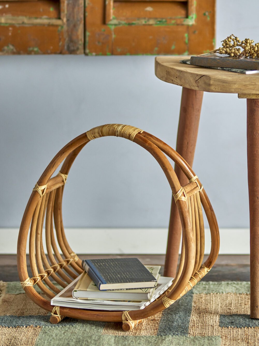 Perla Magazine Holder, Nature, Rattan - Image 4