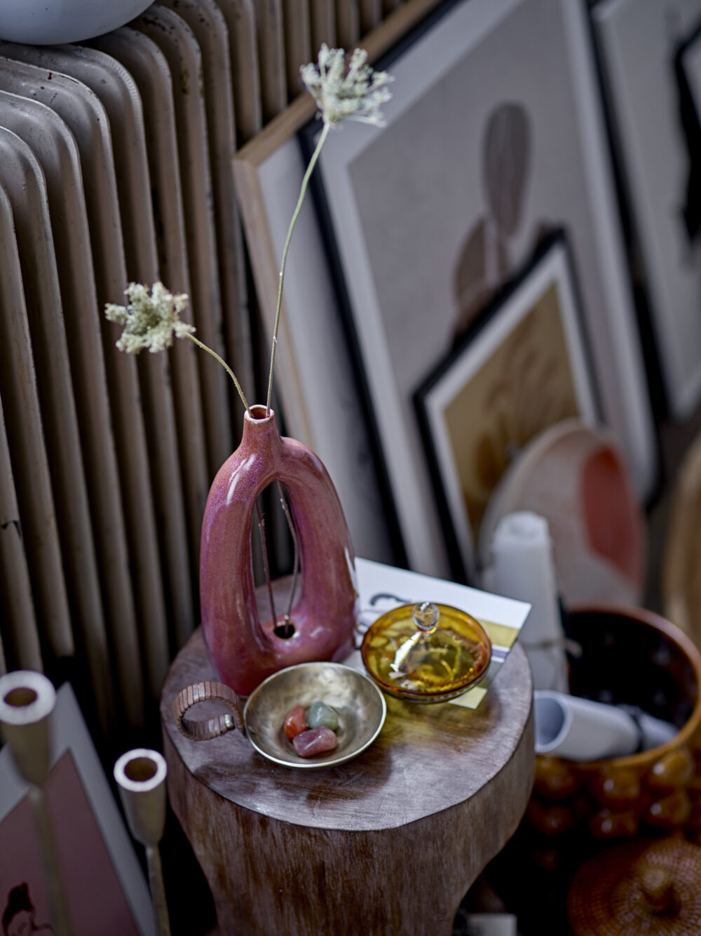 Danni Jar w/Lid, Yellow, Glass - Image 3