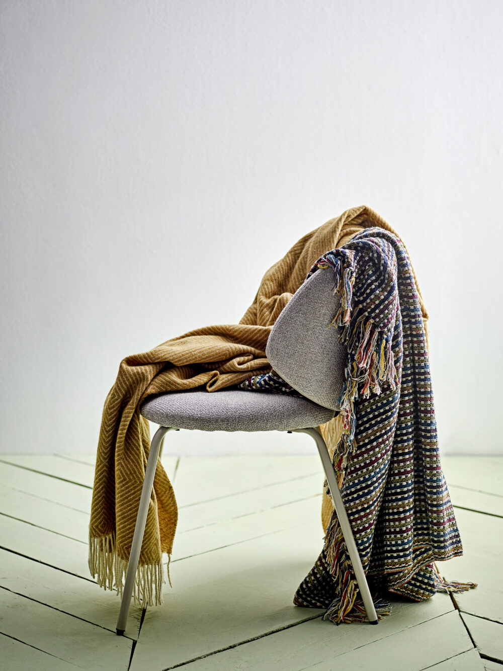 Lazzario Throw, Blue, Recycled Cotton - Image 4