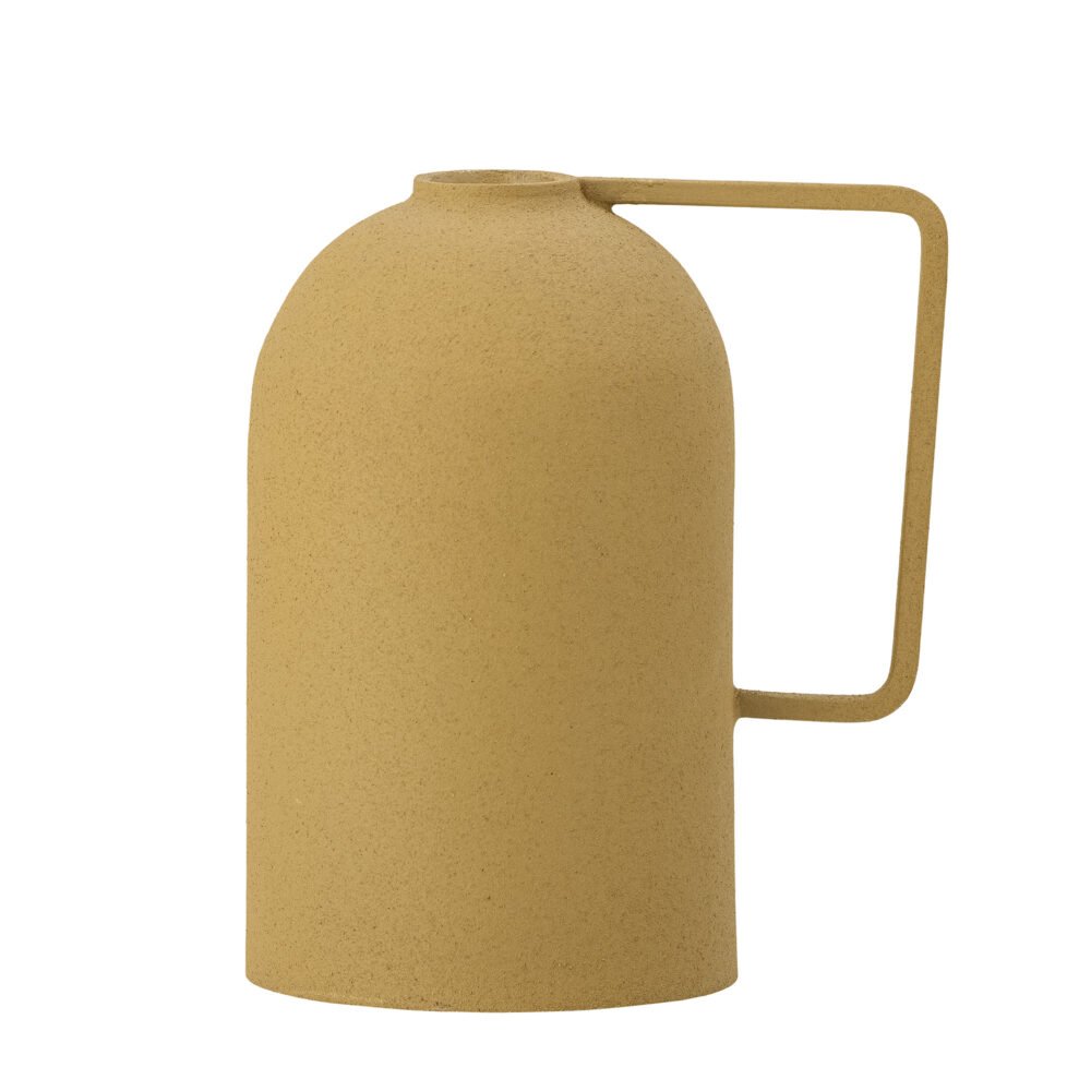 Idon Candle Holder, Yellow, Metal