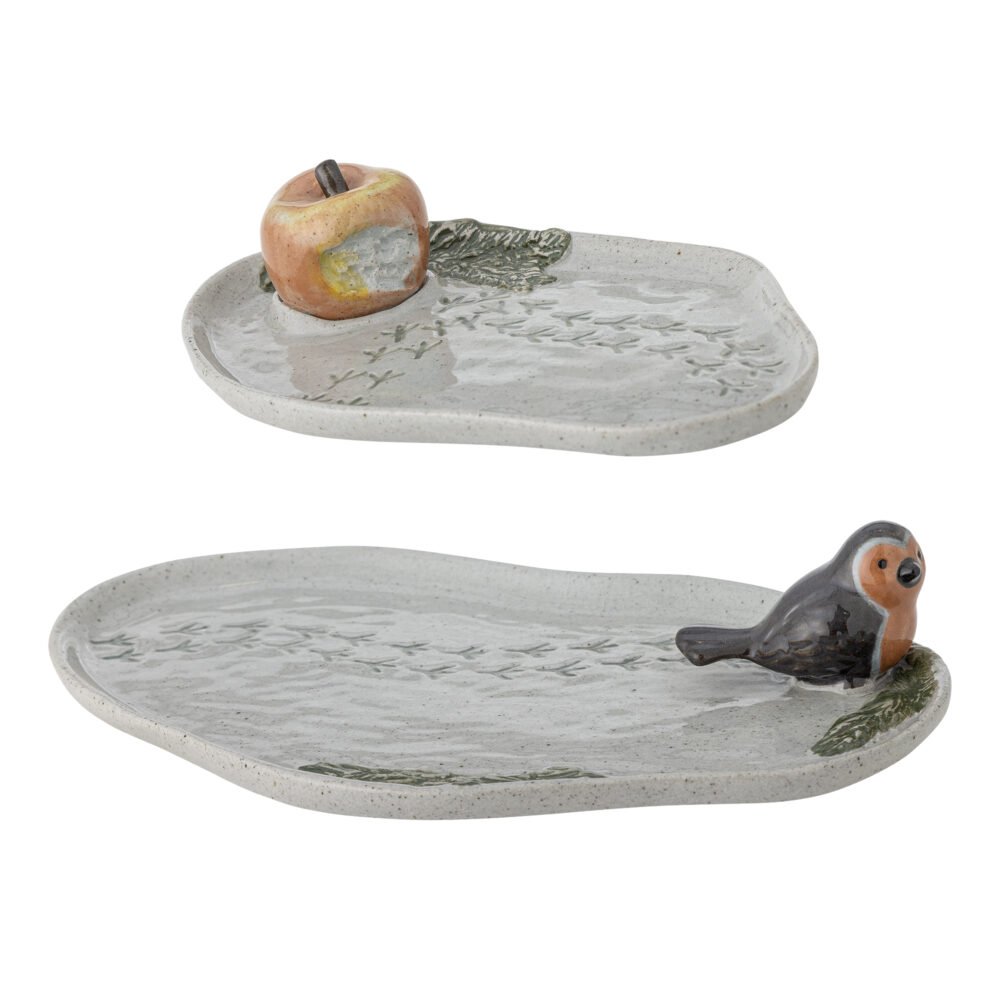 Bleak Serving Tray, Grey, Stoneware