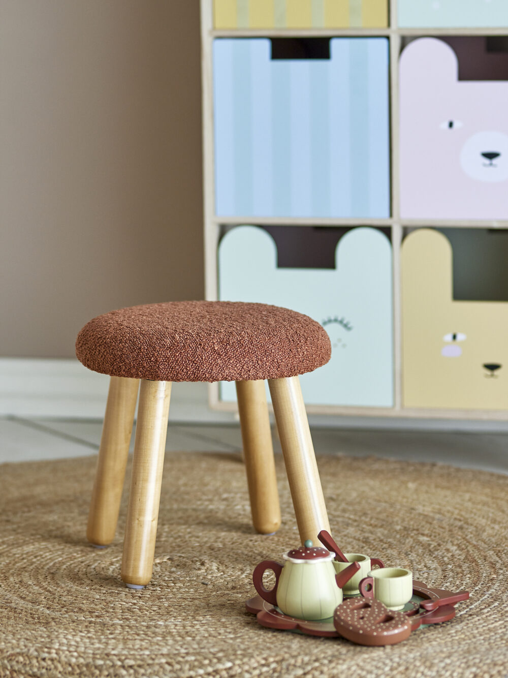 Aksel Stool, Brown, Polyester - Image 3