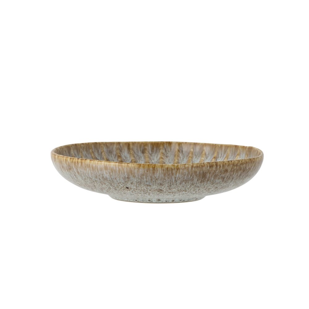 Fleur Plate Deep, Nature, Stoneware - Image 3