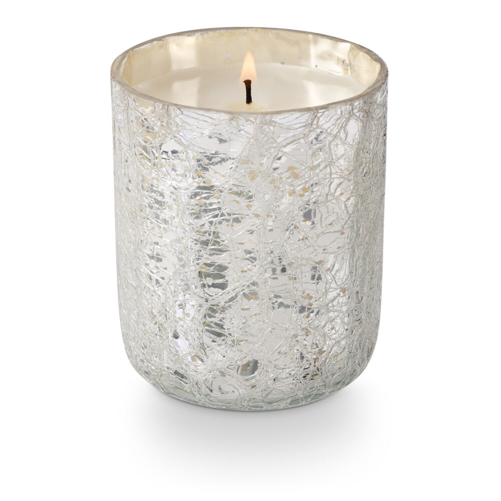 North Sky Crackle Glass Candle, Blue, - Image 3