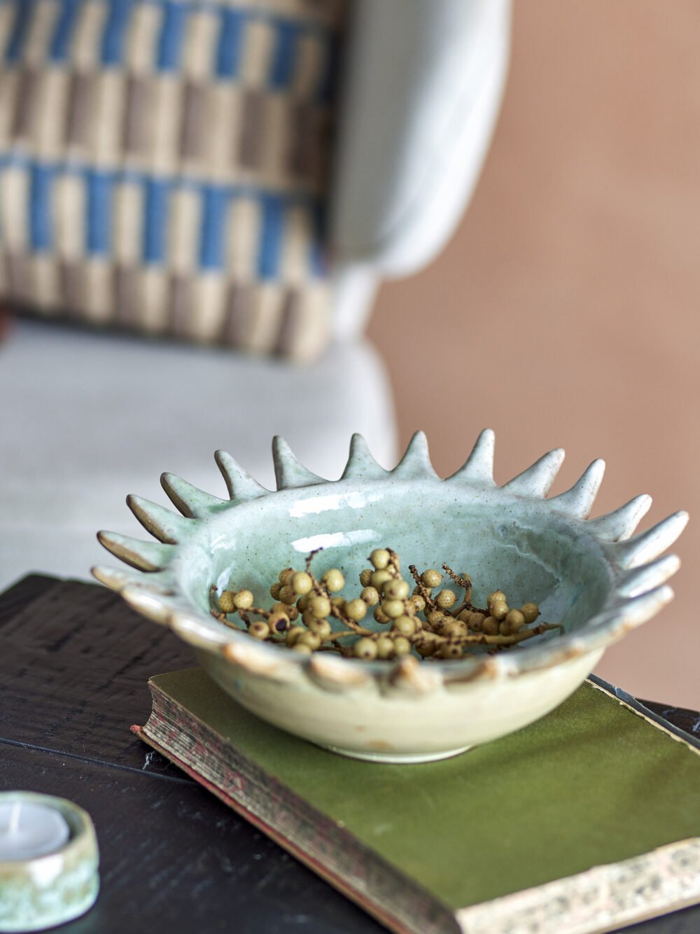Lumi Bowl, Green, Stoneware - Image 4