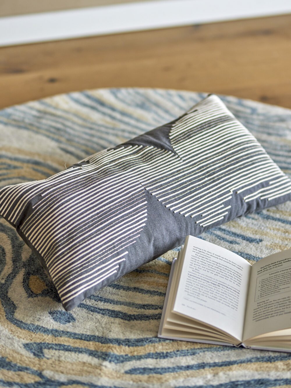 Brechia Cushion, Grey, Cotton - Image 3