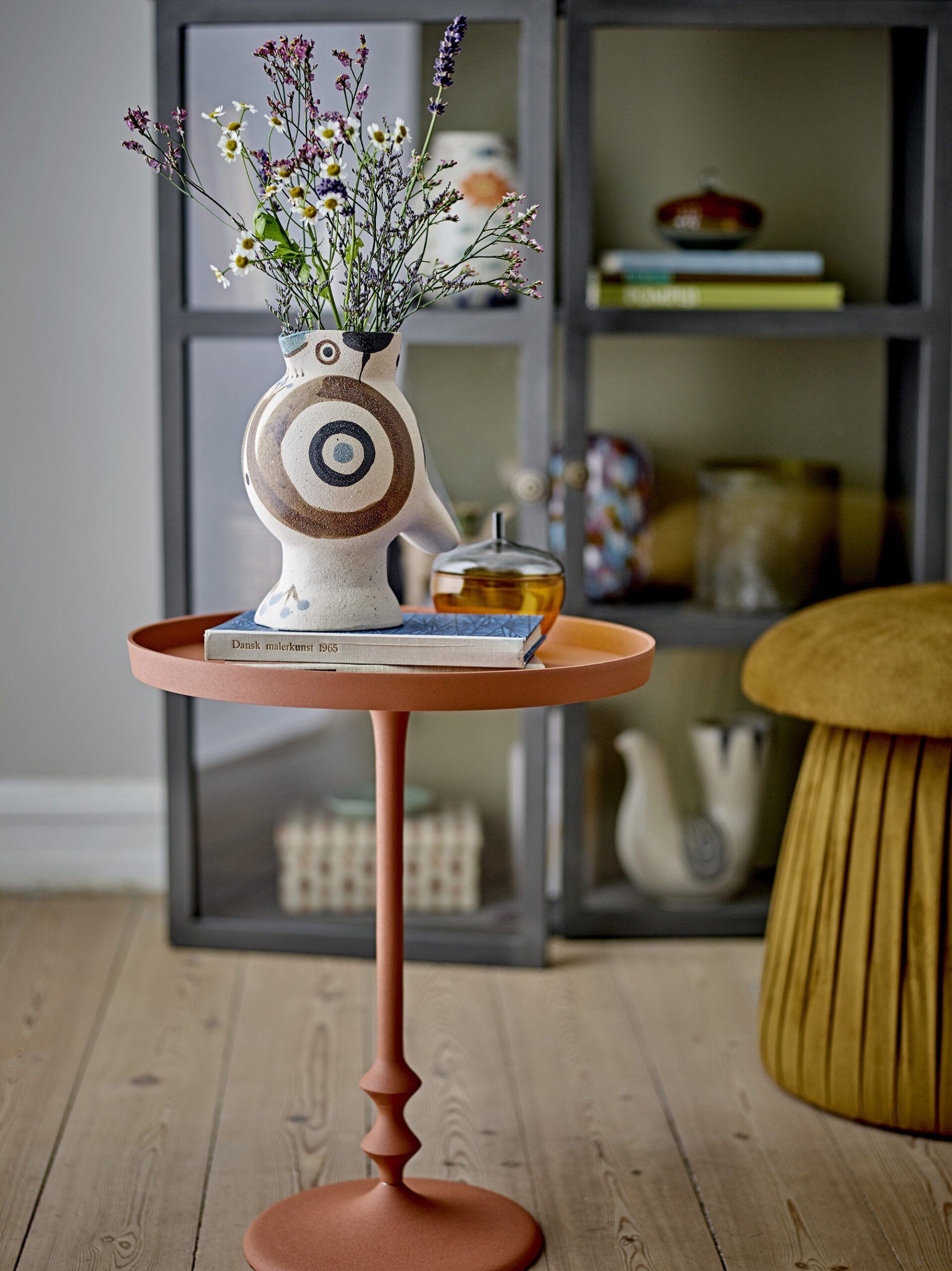 Anjou Side Table, Orange, Aluminum - Image 2