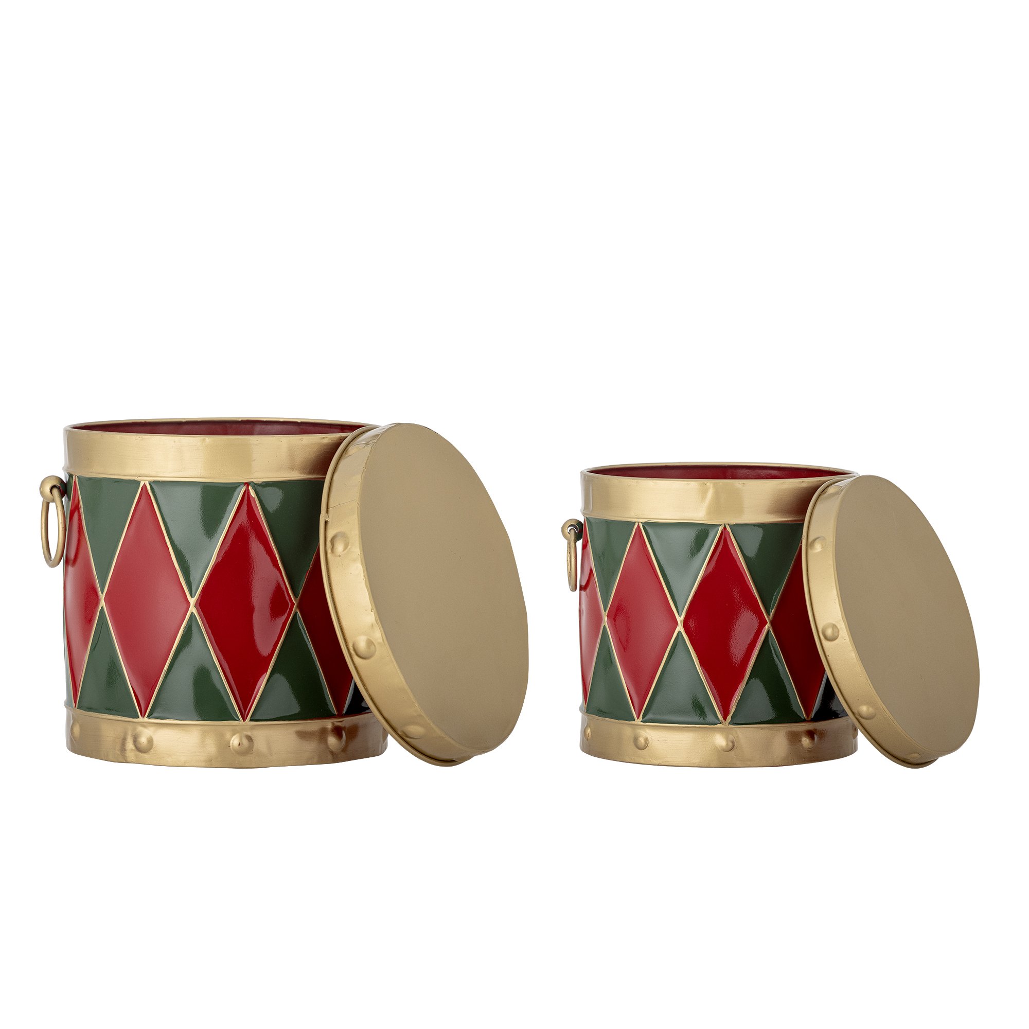 Yuri Box w/Lid, Red, Metal - Image 2