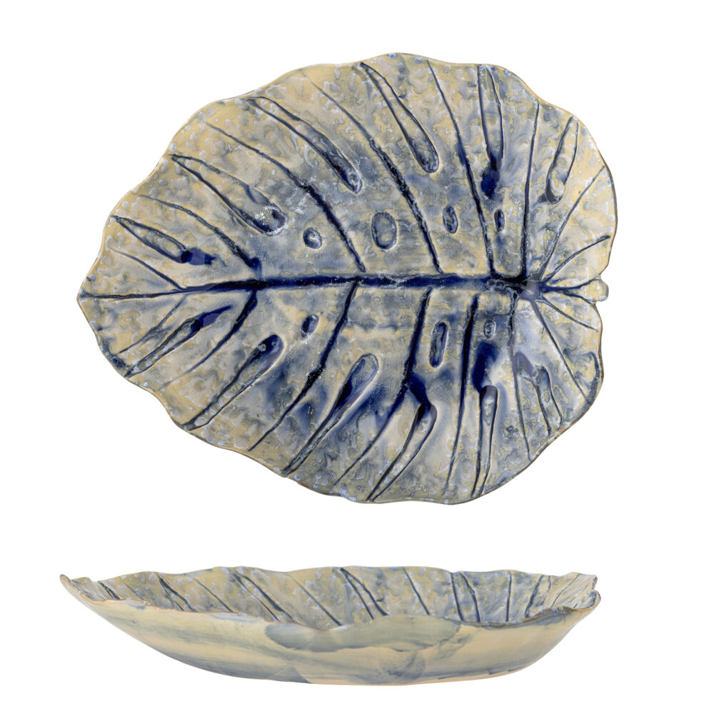Rowan Serving Plate, Blue, Stoneware