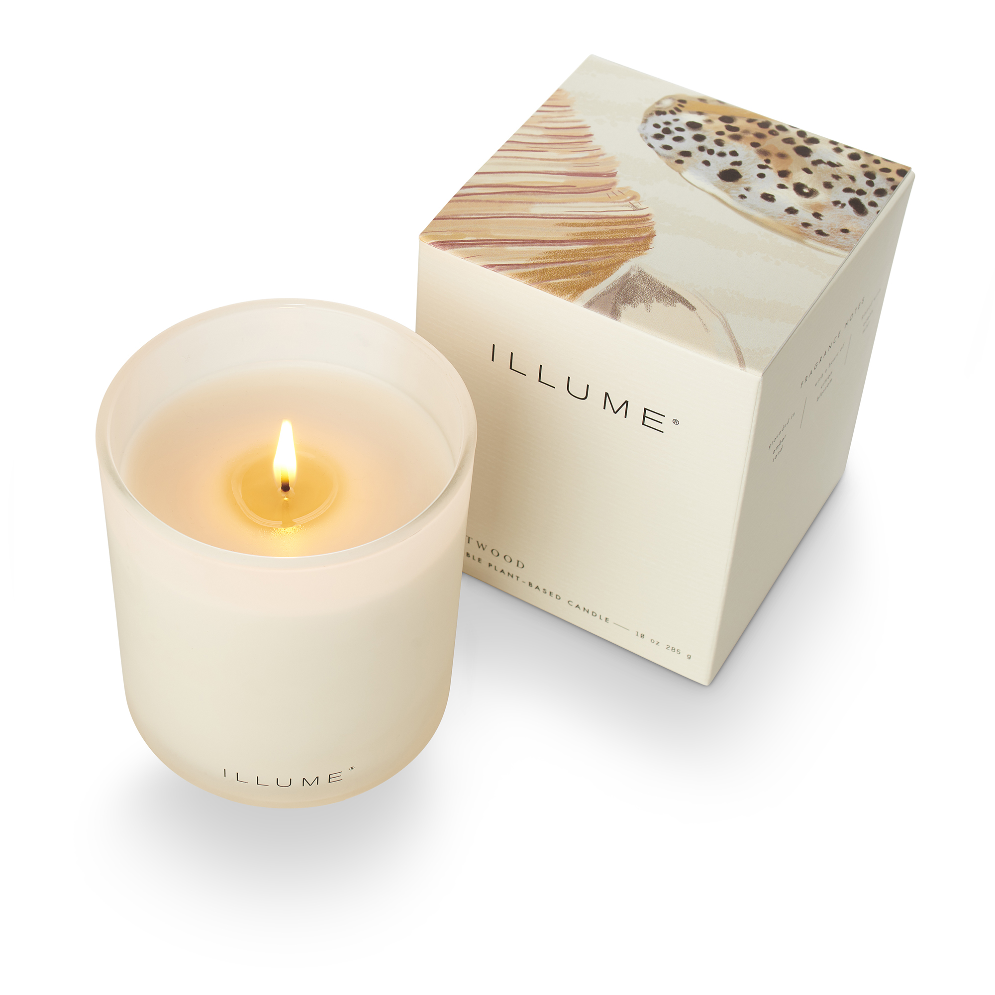 Driftwood Box Glass Candle, White, - Image 2