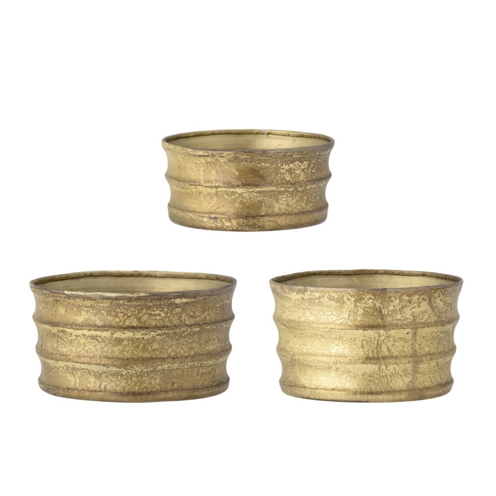 Lucilla Flowerpot, Gold, Metal