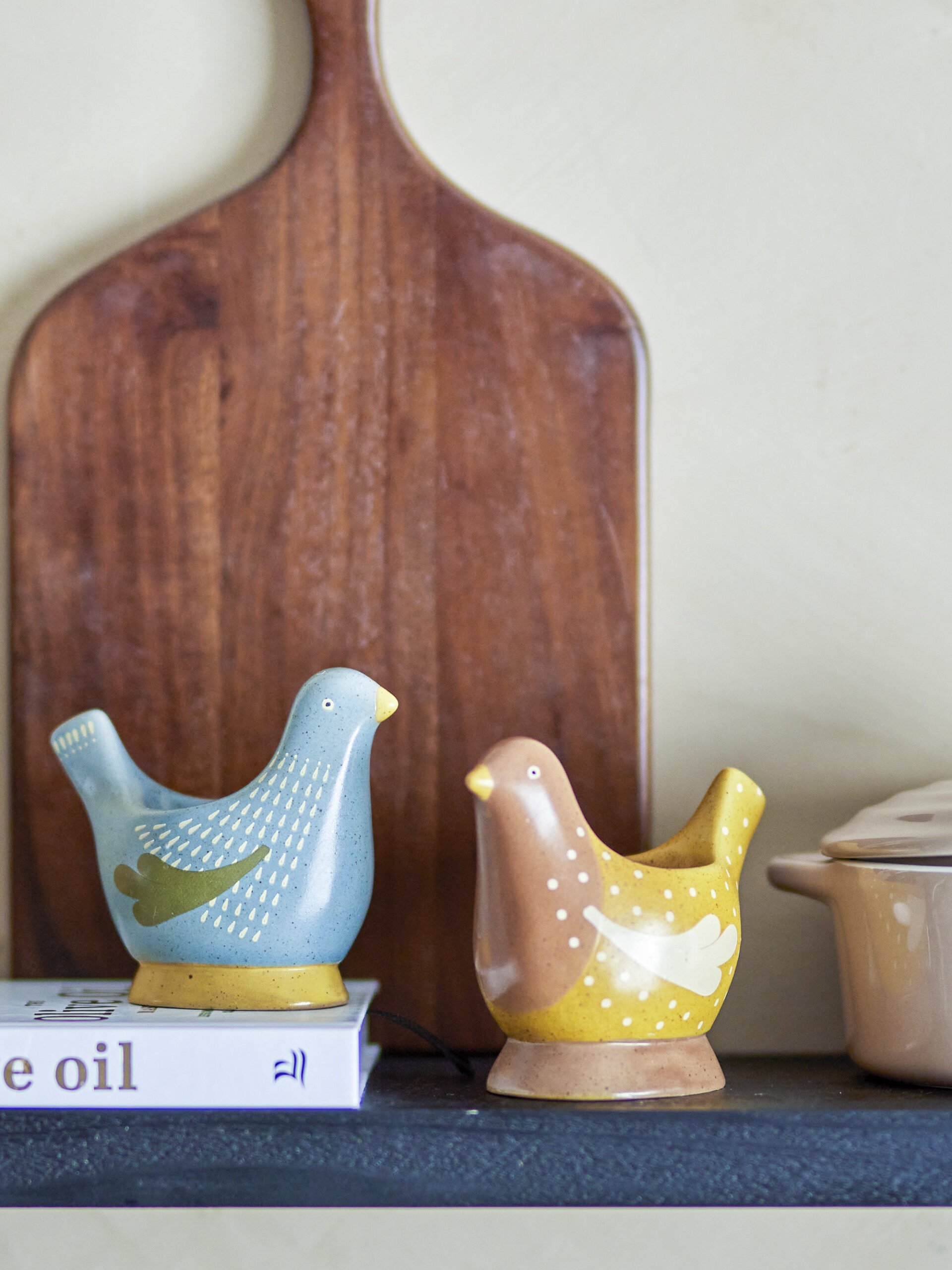 Birdy Egg Cup, Blue, Stoneware - Image 3