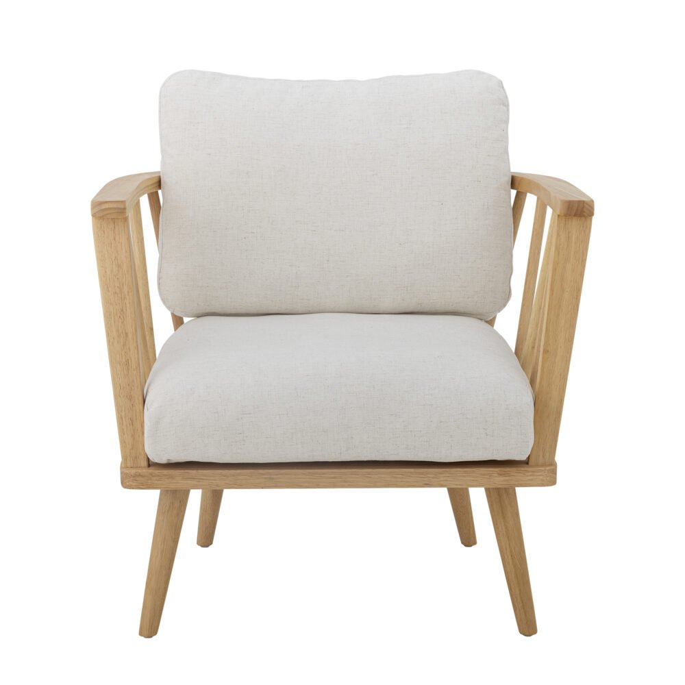 Millor Lounge Chair, Nature, Rubberwood