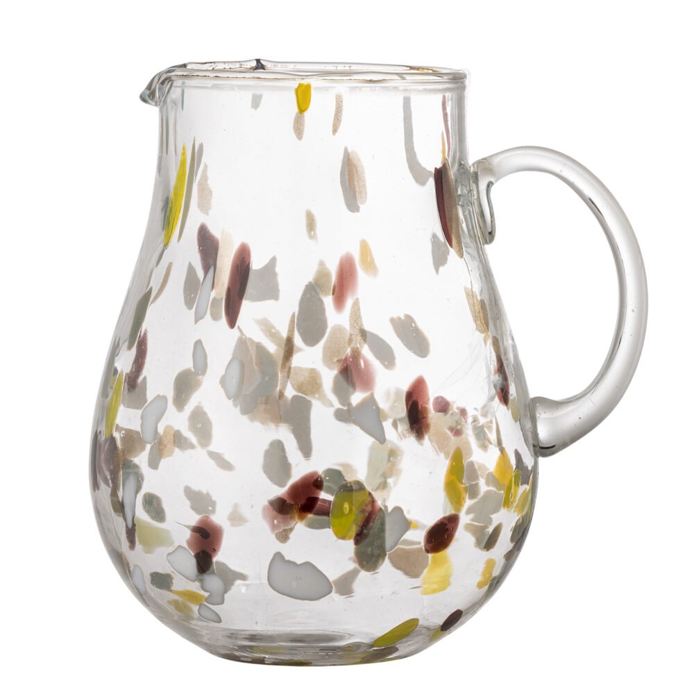 Kenji Jug, Yellow, Recycled Glass