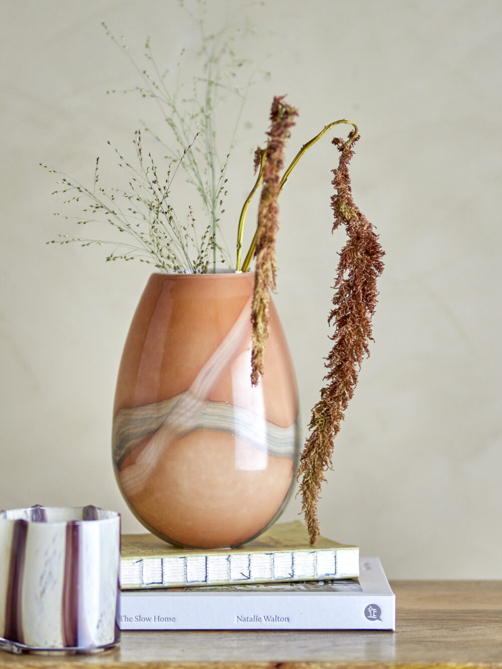 Shawl Vase, Orange, Glass - Image 4