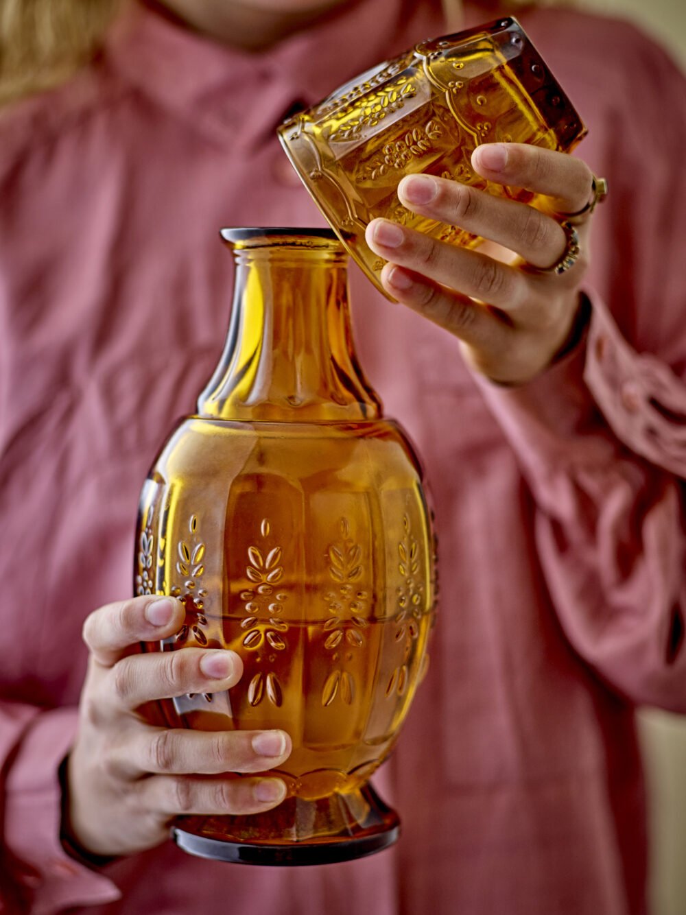 Theon Decanter & Glass, Brown, Glass - Image 4
