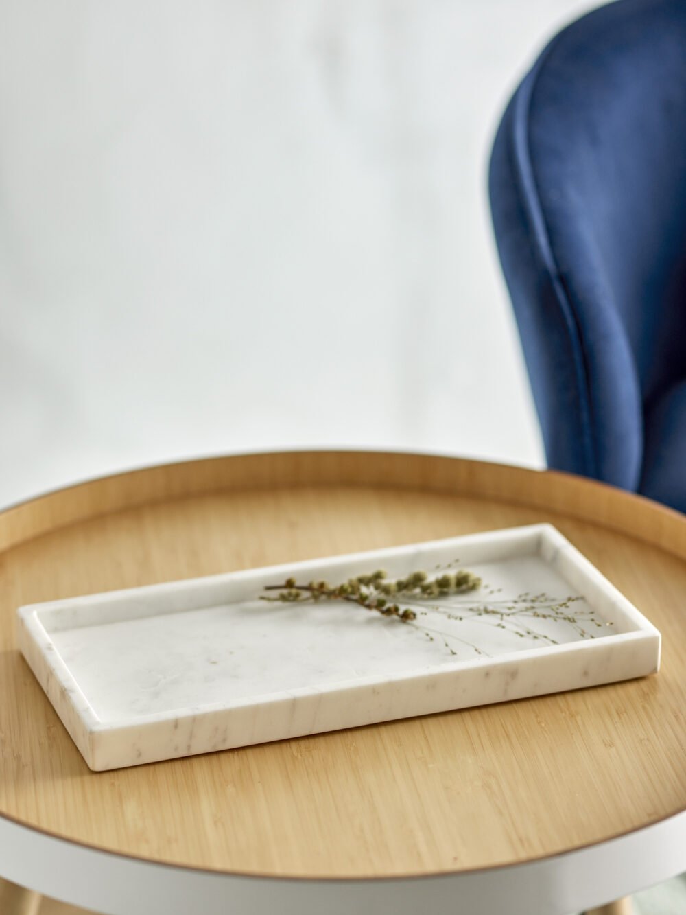 Majsa Tray, White, Marble - Image 5
