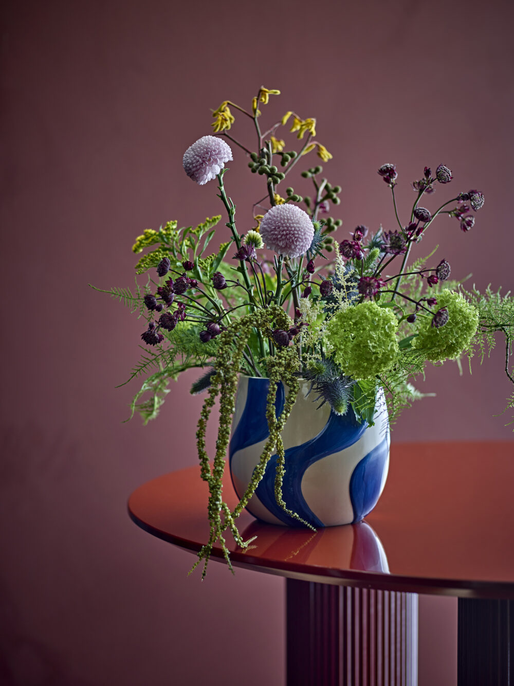 Romy Flowerpot, Blue, Stoneware - Image 3