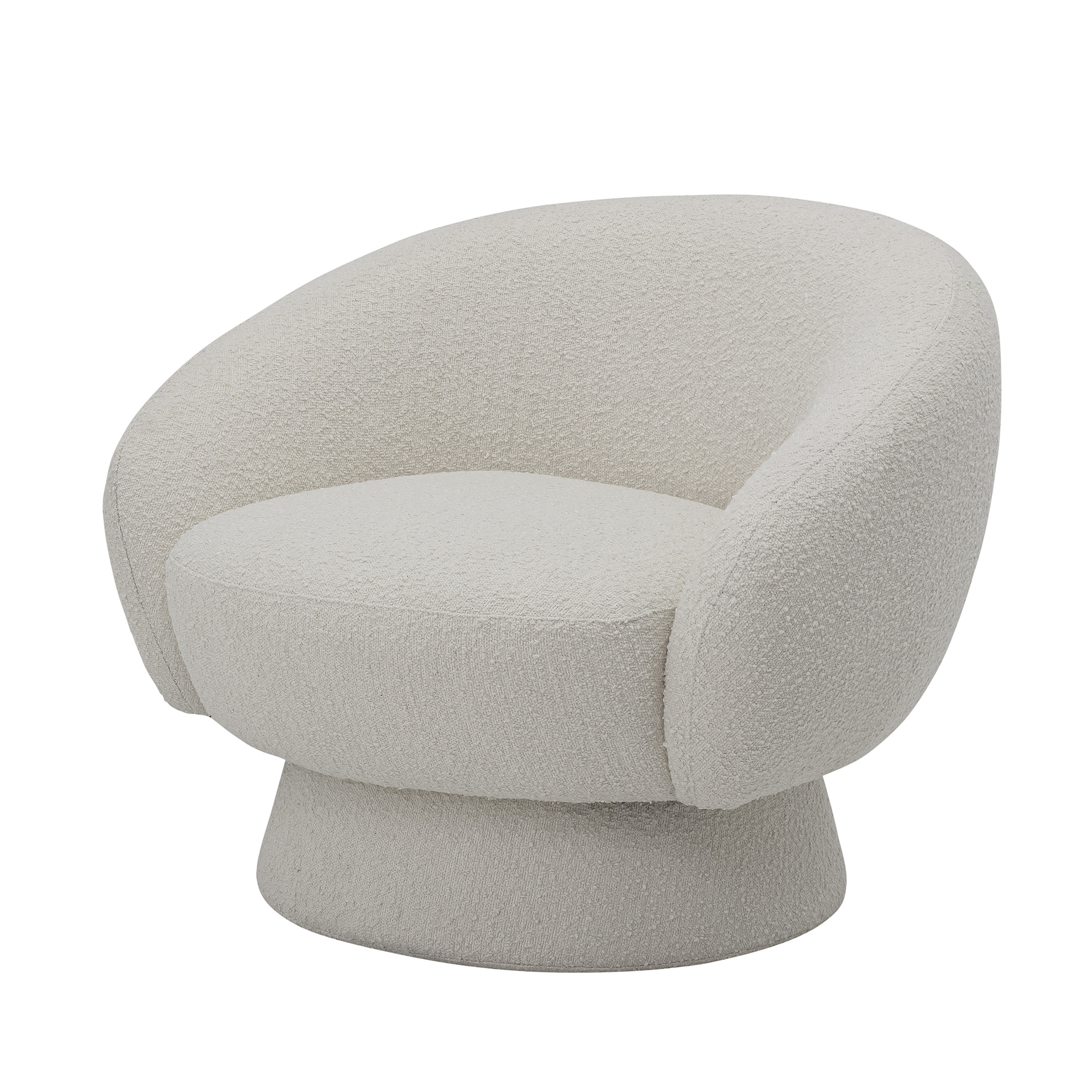 Ted Lounge Chair, White, Polyester - Image 2