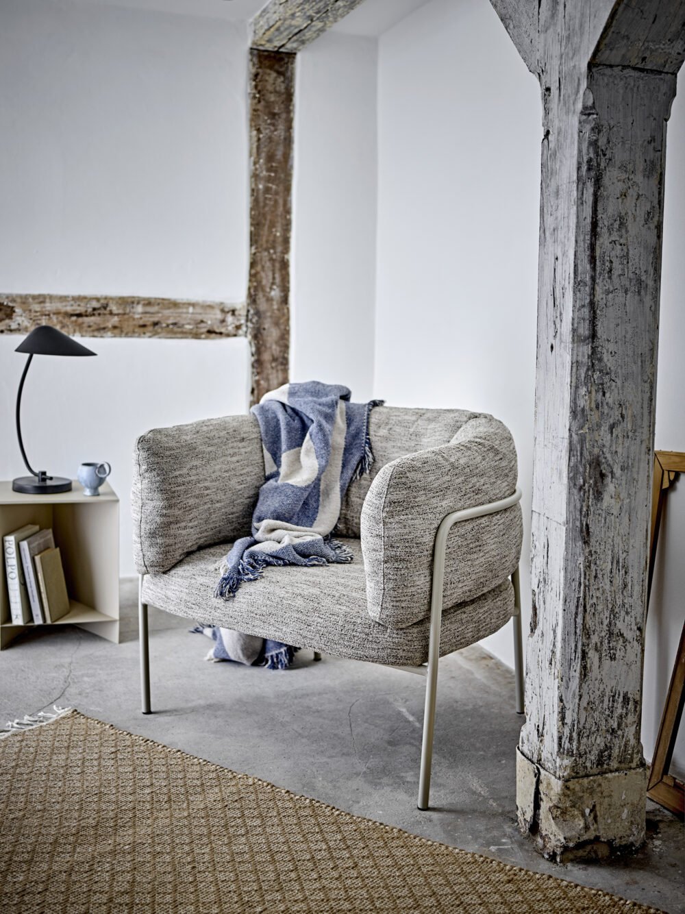 Agno Throw, Blue, Recycled Cotton - Image 4