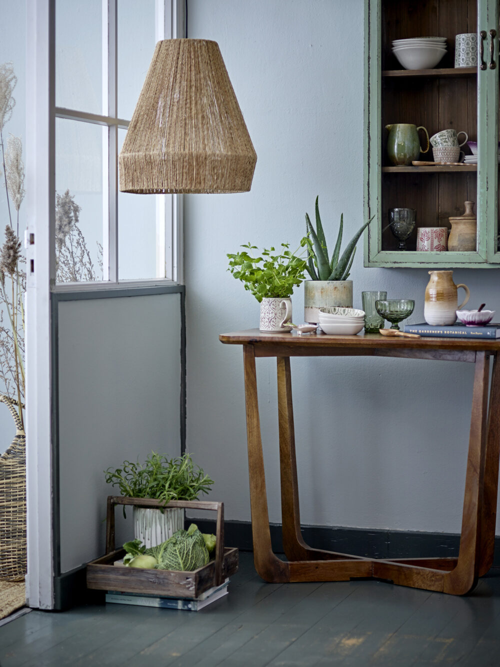 Hazem Cabinet, Green, Firwood - Image 4