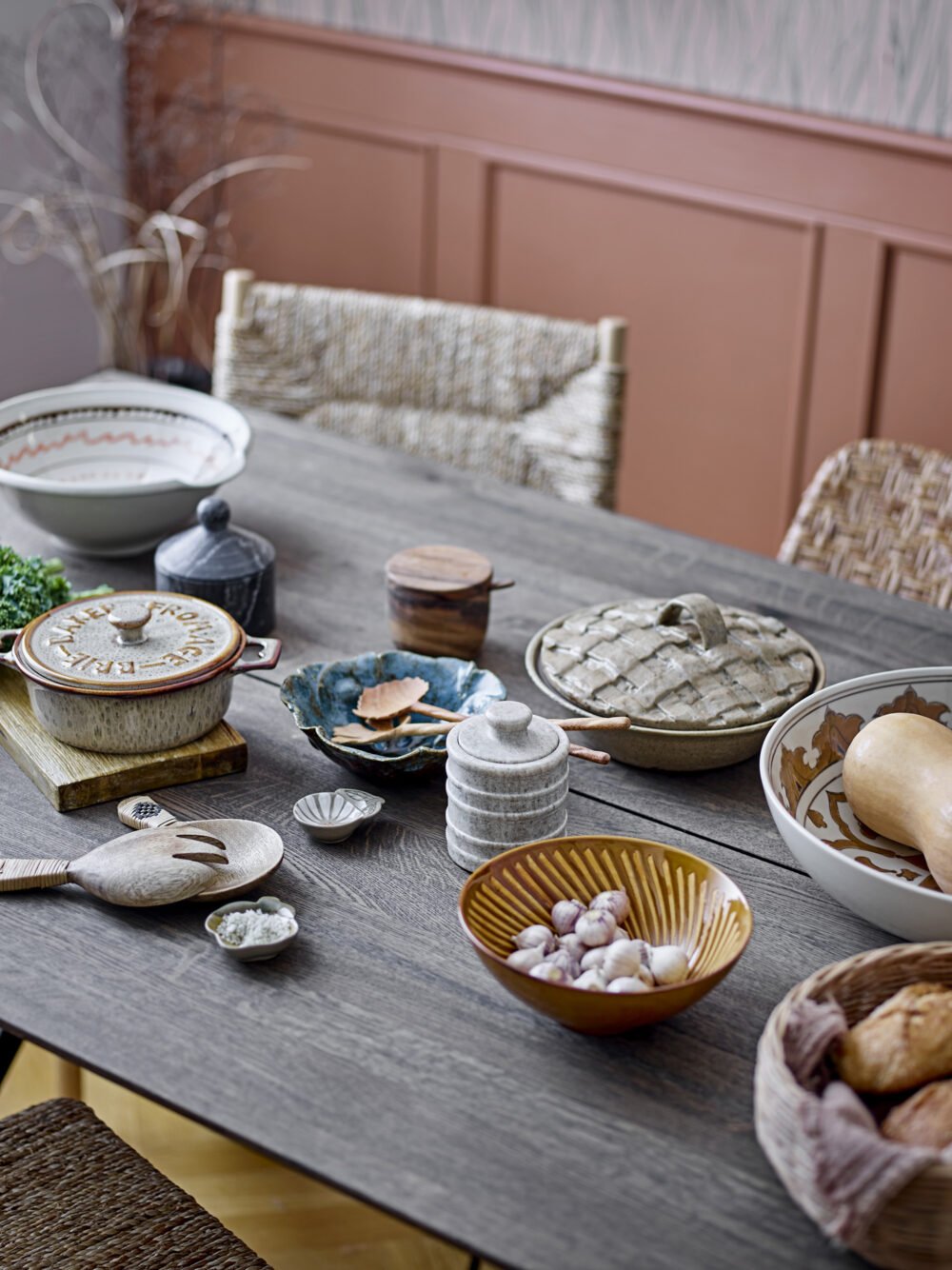 Karol Salad Servers, Nature, Doussie Wood - Image 3