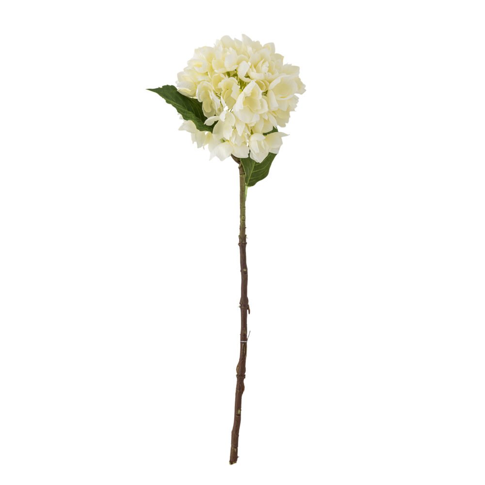Hydrangea Stem, White, Artificial Flowers