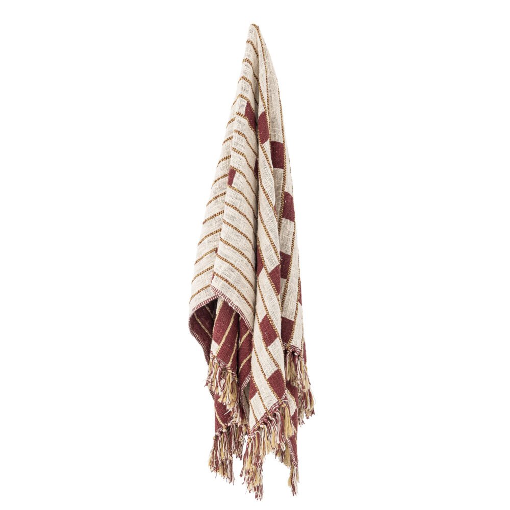 Cang Throw, Red, Cotton - Image 3