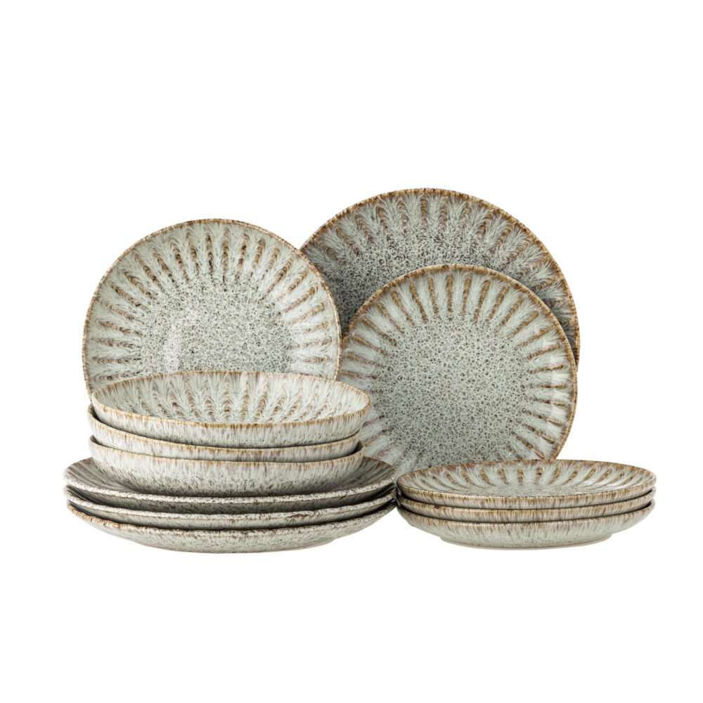 Fleur Dinnerware Set, Nature, Stoneware