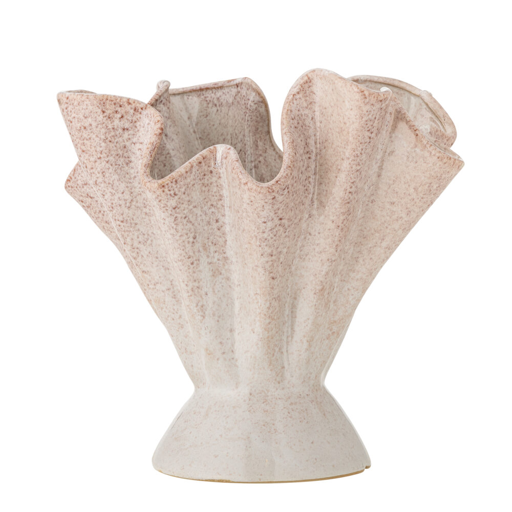 Plier Vase, Rose, Stoneware