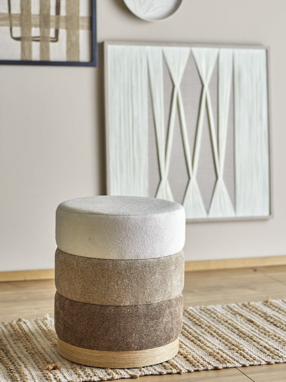 Bilbao Pouf, Brown, Polyester - Image 2