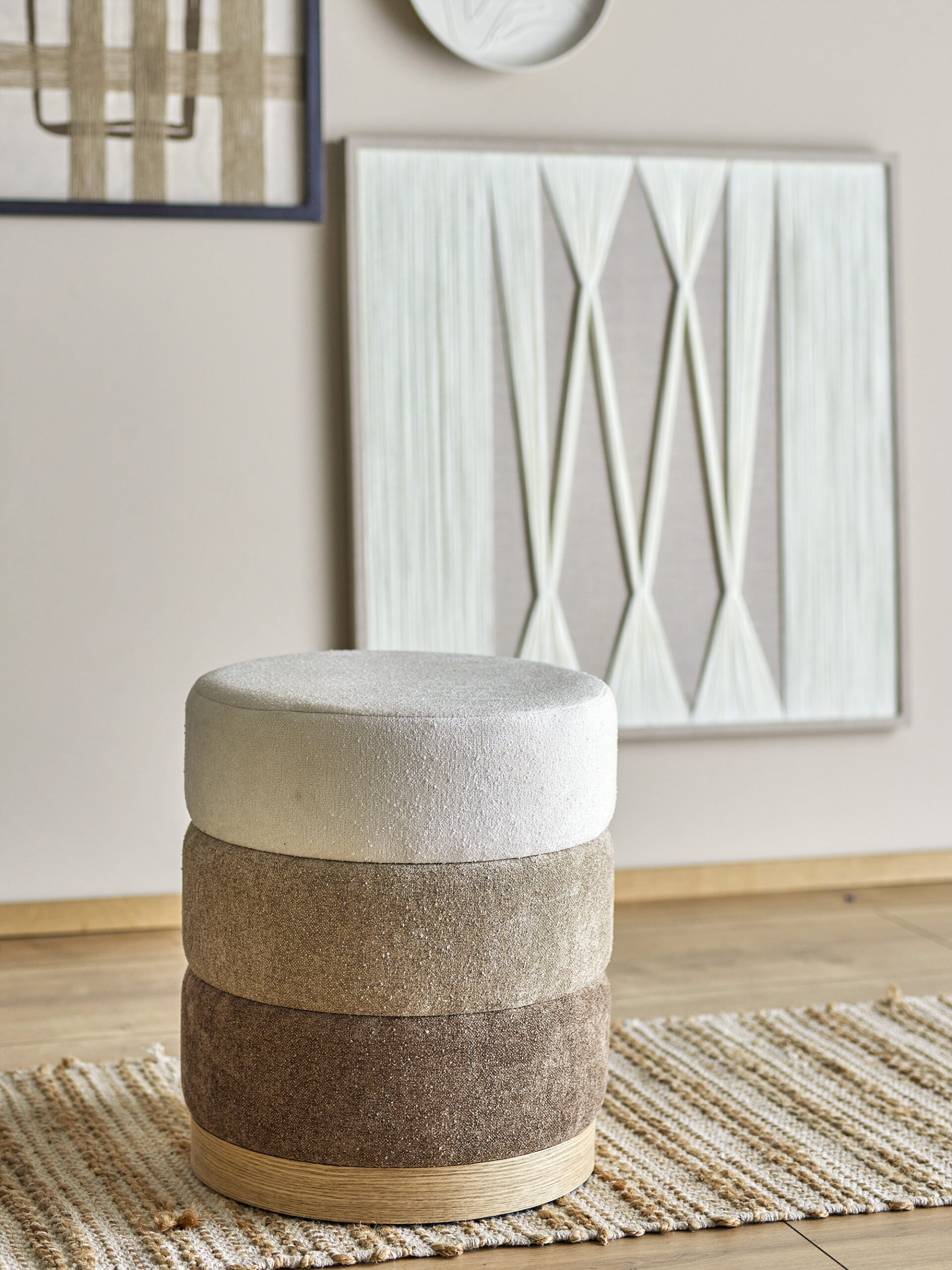 Bilbao Pouf, Brown, Polyester - Image 2