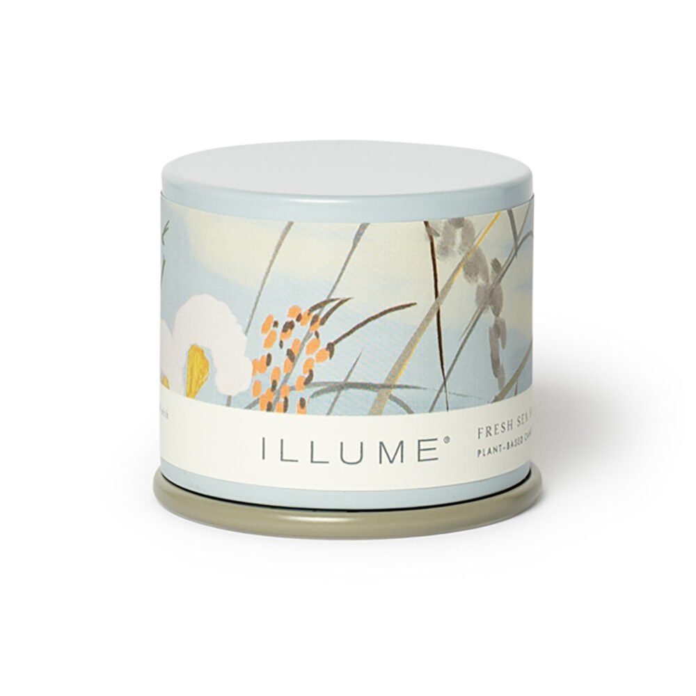 Fresh Sea Salt Demi Vanity Tin Candle, Blue,