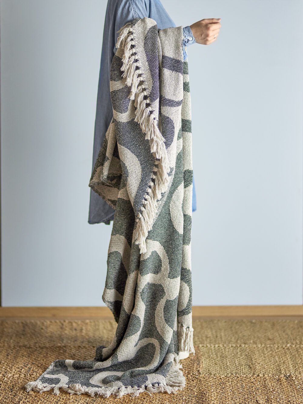 Salobre Throw, Black, Recycled Cotton - Image 4