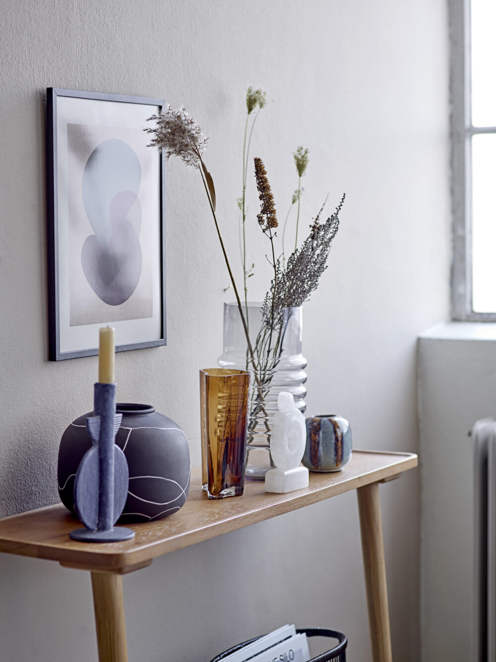 Belma Vase, Grey, Glass - Image 2