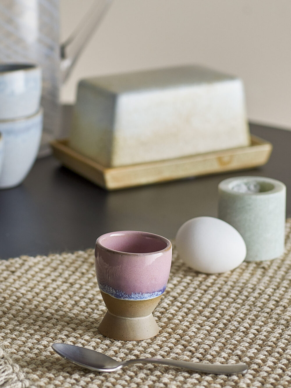 Paula Egg Cup, Rose, Stoneware - Image 3