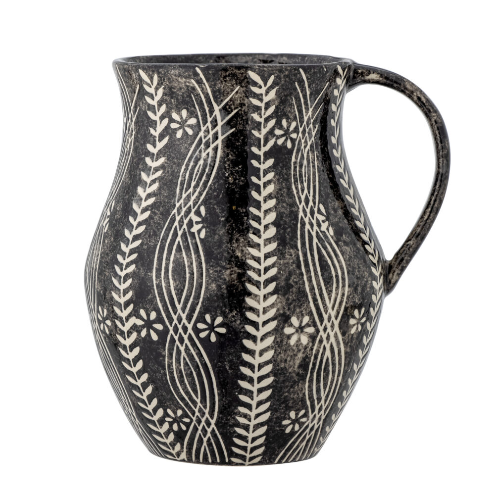 Aswan Jug, Black, Stoneware