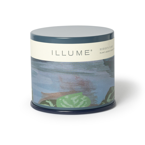 Hidden Lake Vanity Tin Candle, Blue,