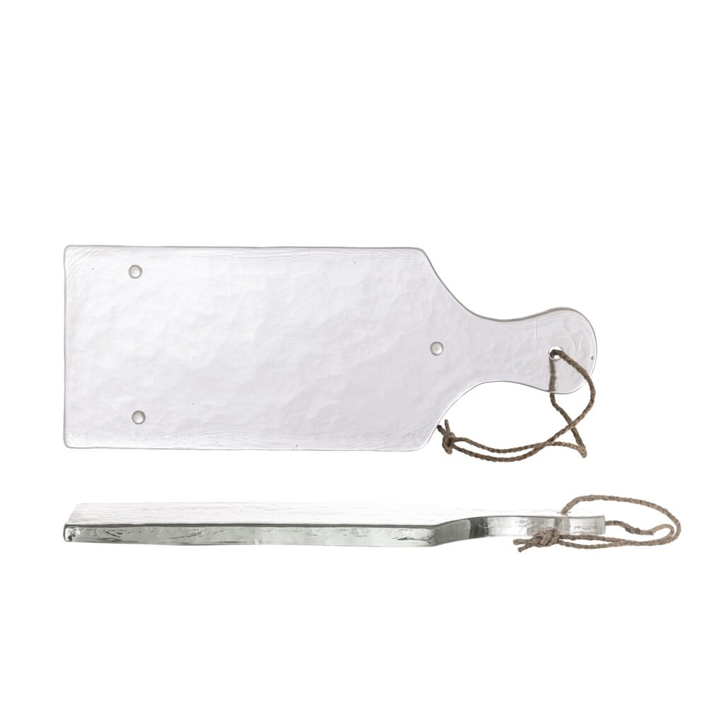 Johni Serving Board, Clear, Recycled Glass