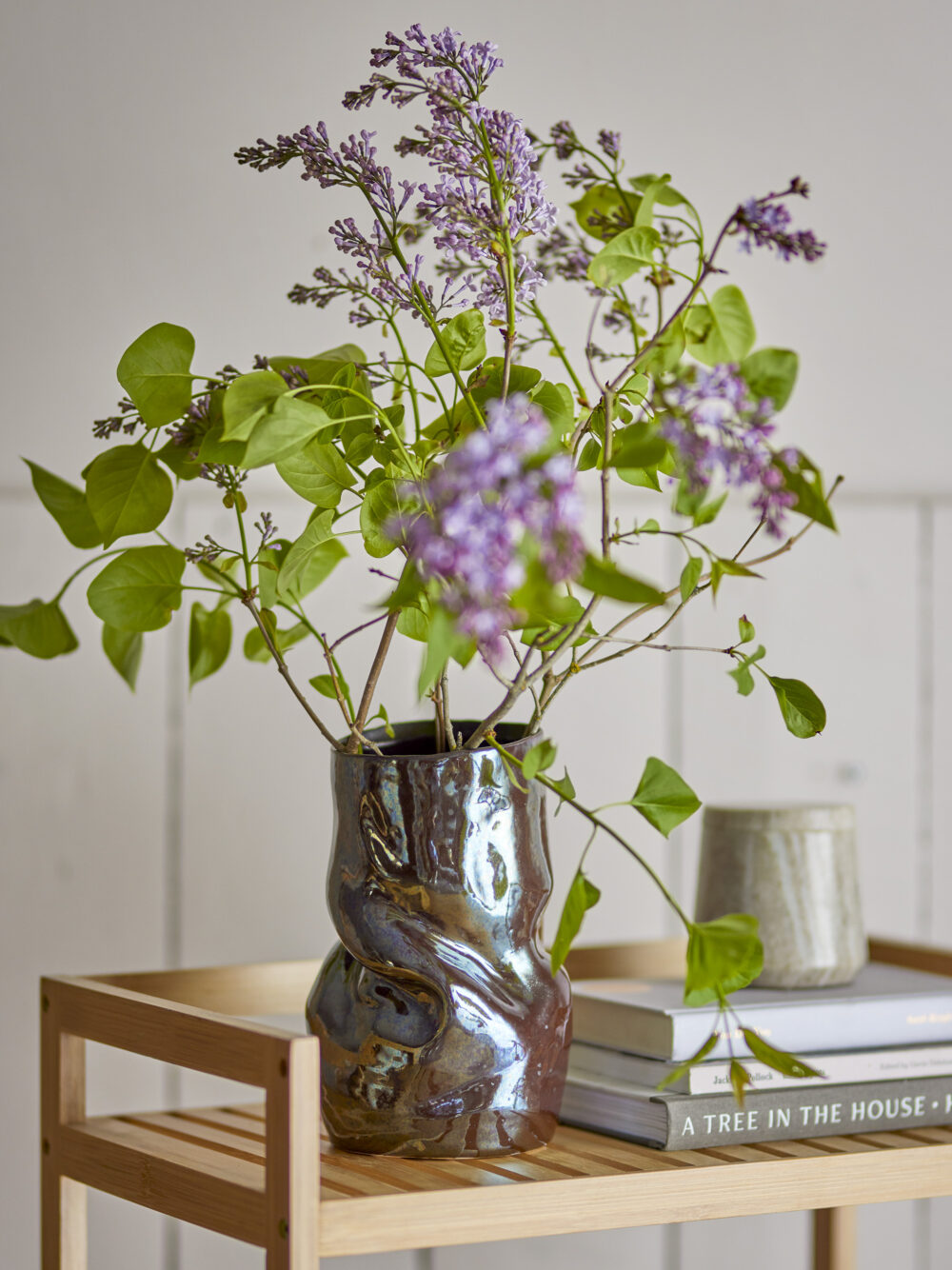 Apio Vase, Black, Stoneware - Image 4